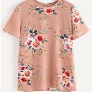 💐Floral Print Pink Top